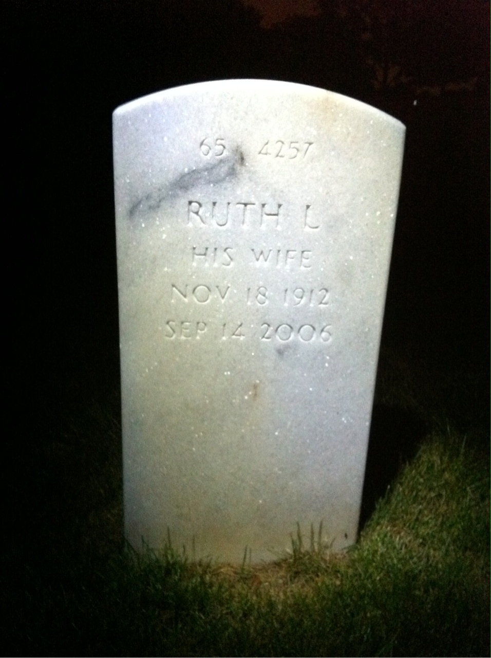 Back of headstone — Anthony Lombardo