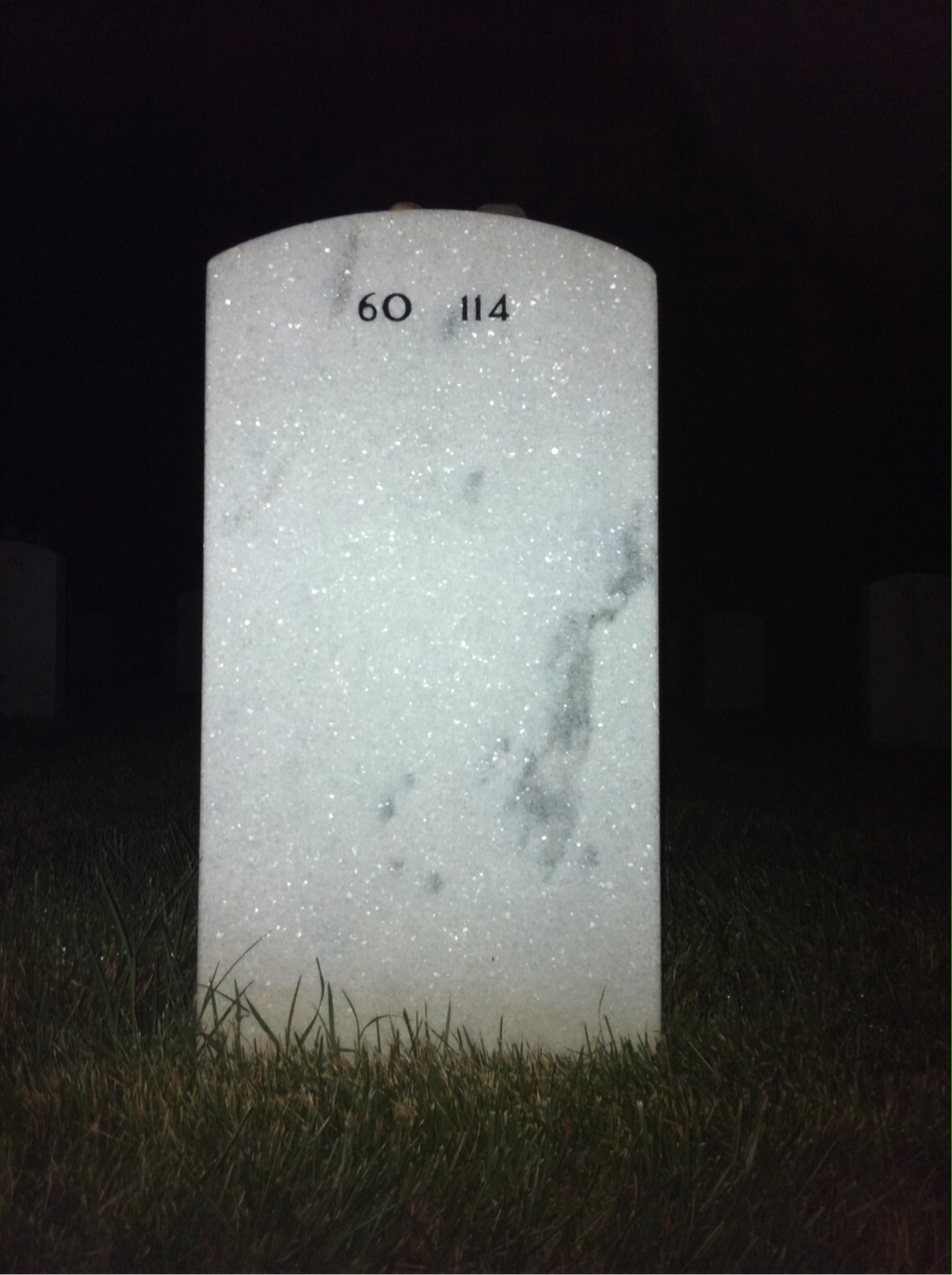 Back of headstone — Robert Washington