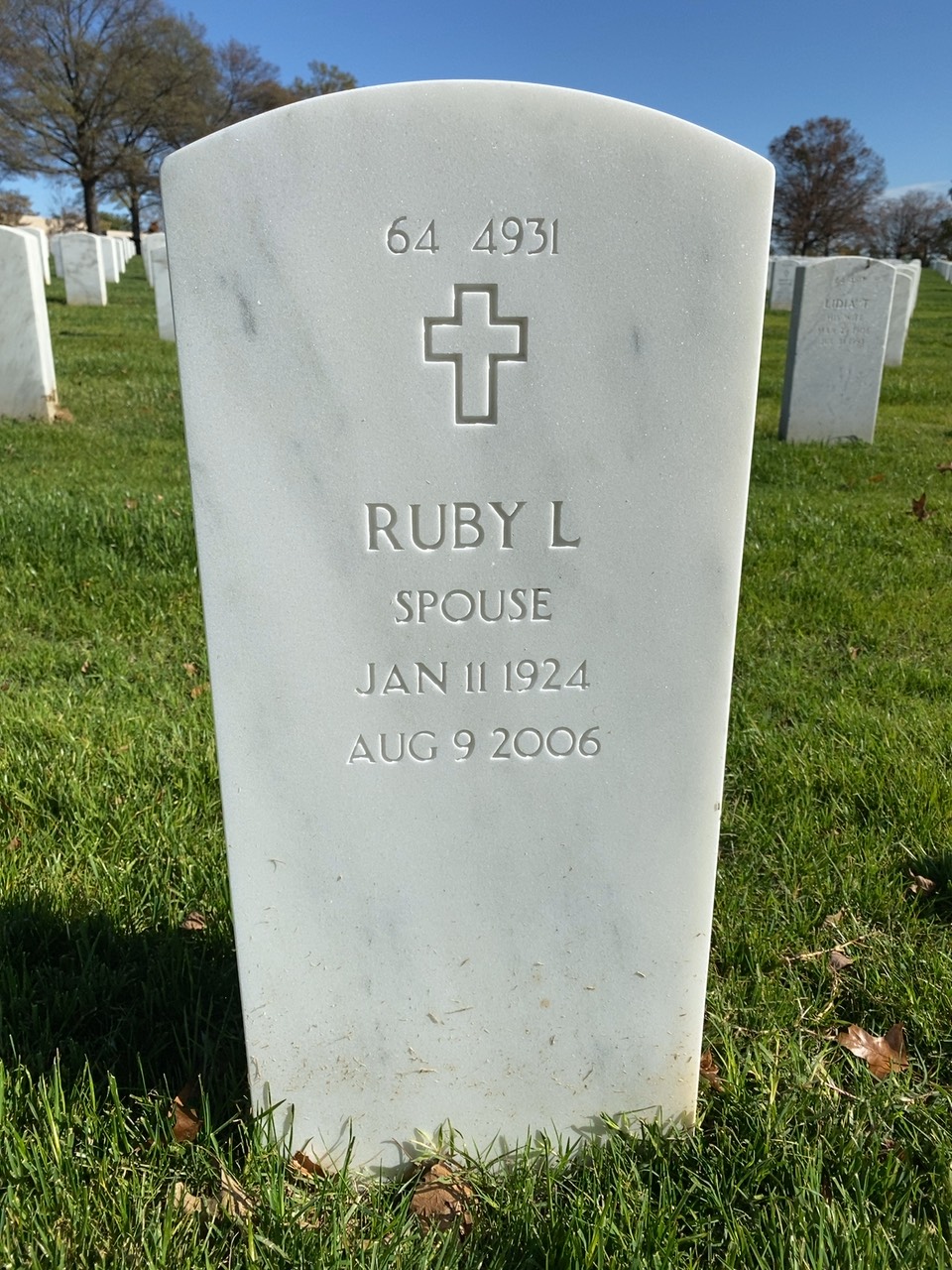 Back of headstone — Harold Christian