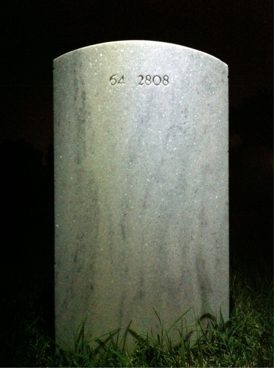 Back of headstone — Kenneth Mottern