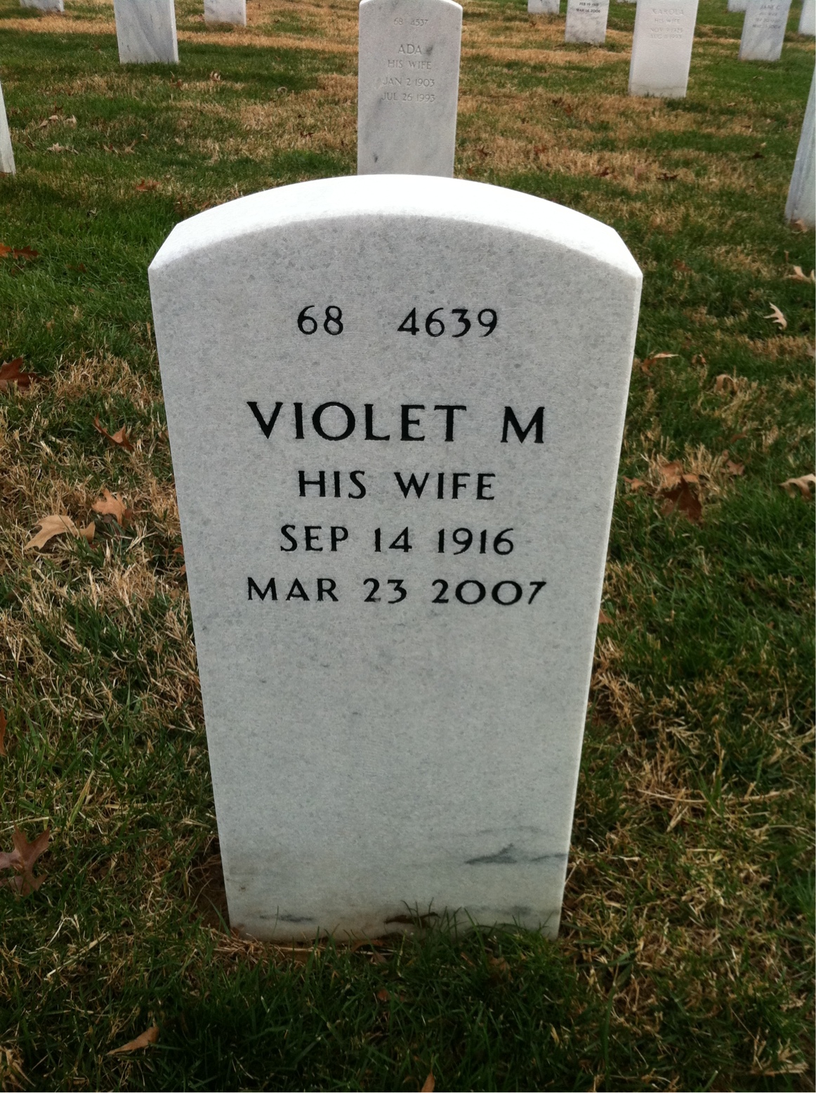 Back of headstone — Anthony Sucher
