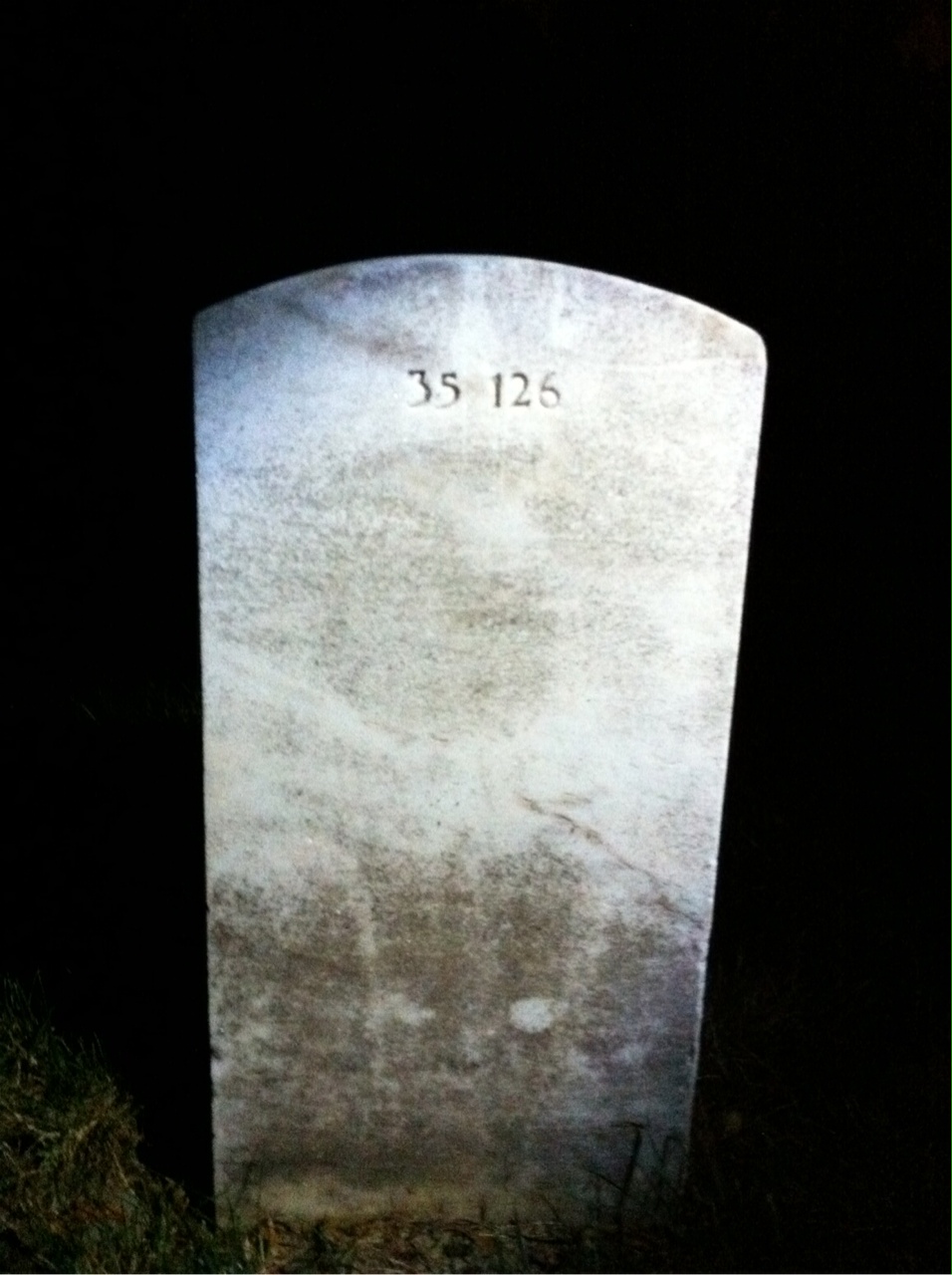 Back of headstone — Pete Mcneal