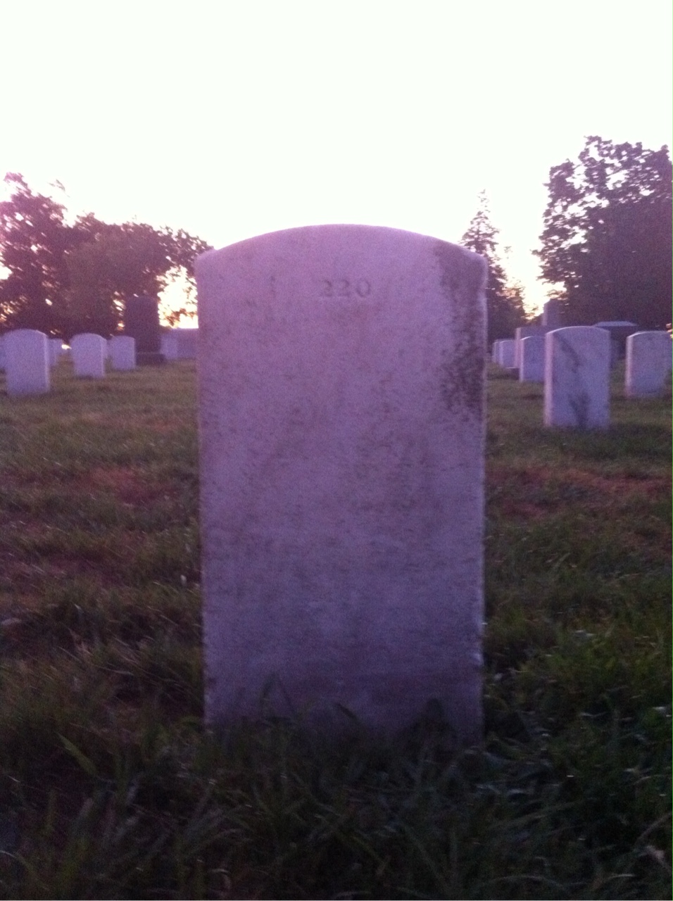 Back of headstone — Porter Murray