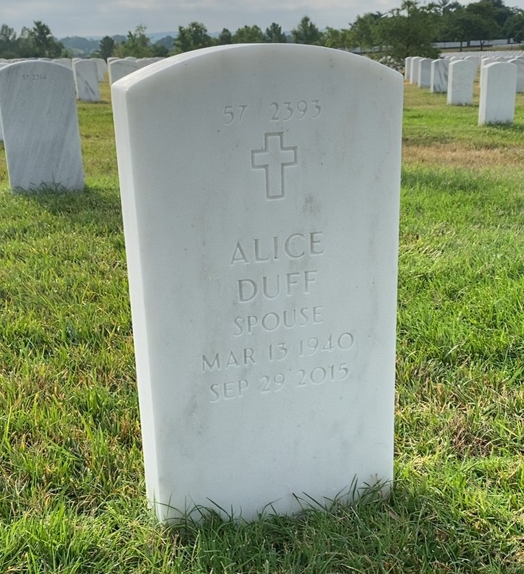Back of headstone — William John Lynch