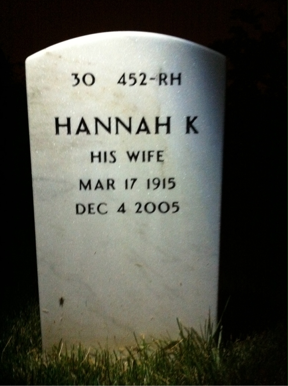 Back of headstone — Russell Norgordt