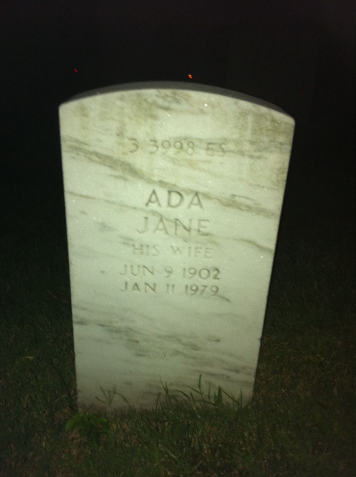 Back of headstone — James Conover