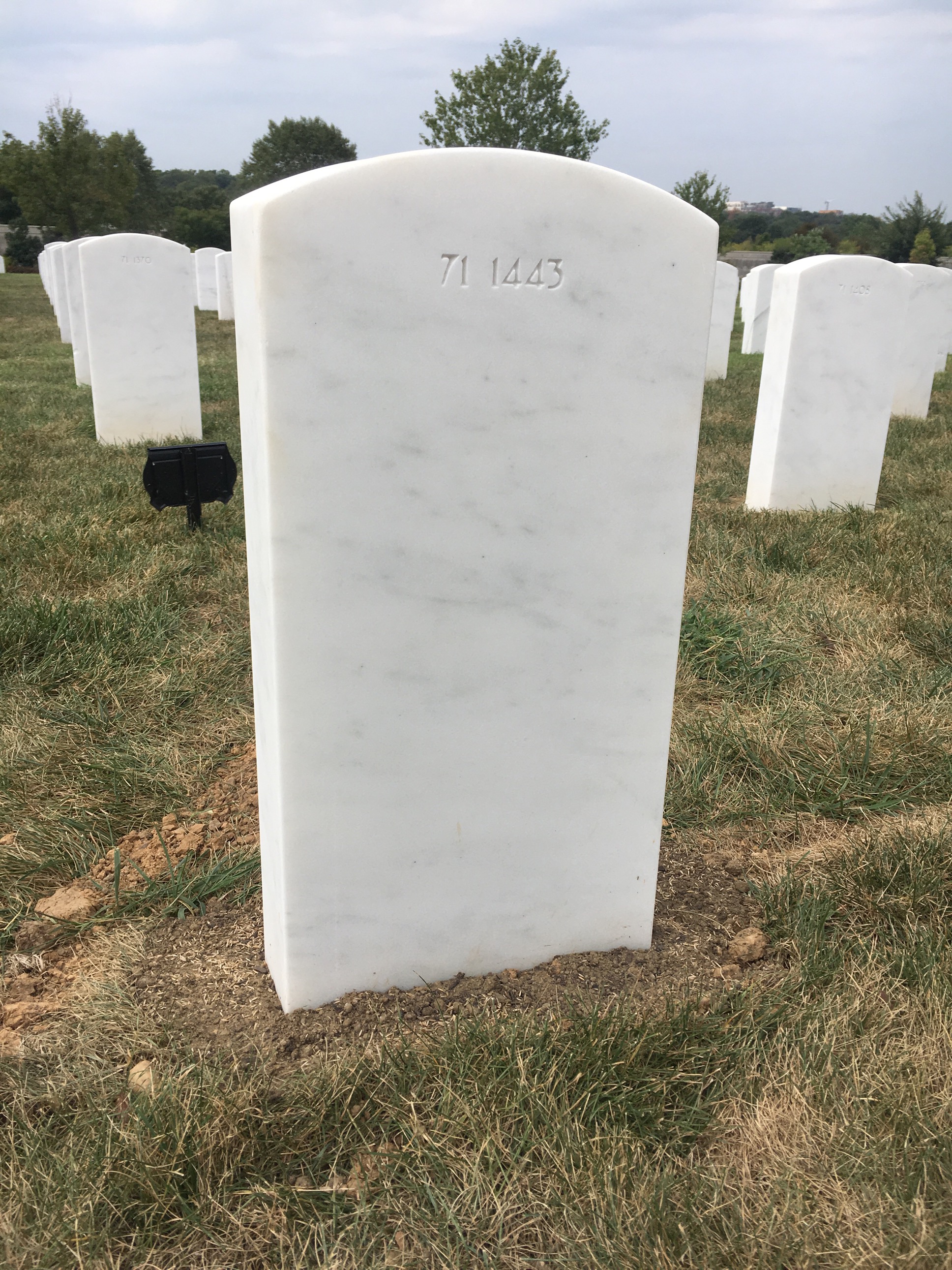Back of headstone — George Morell