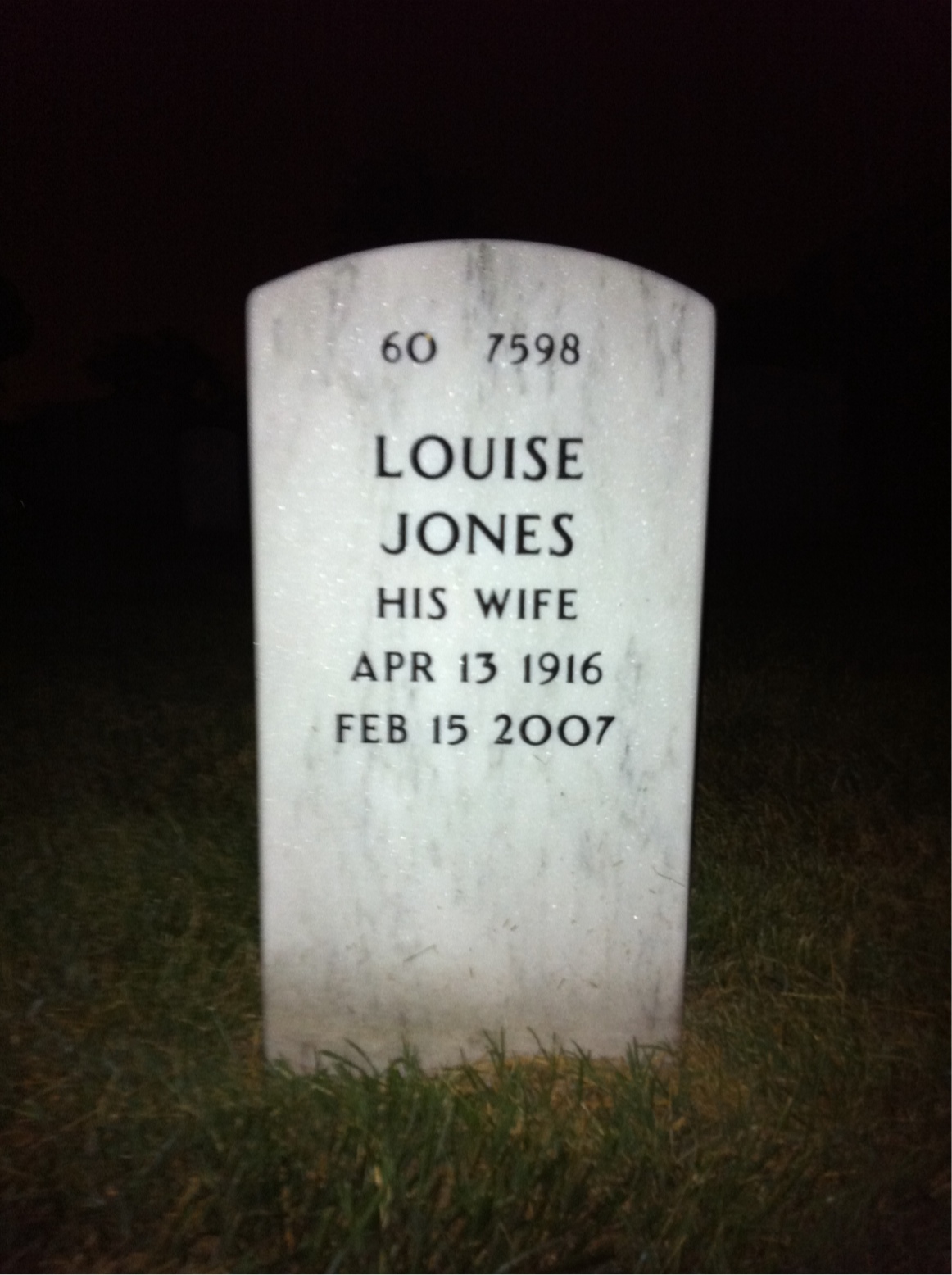 Back of headstone — Elmer Linden