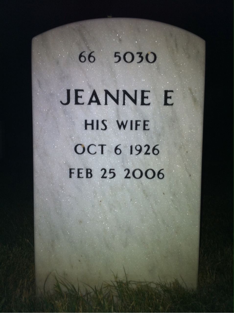 Back of headstone — William Crockett