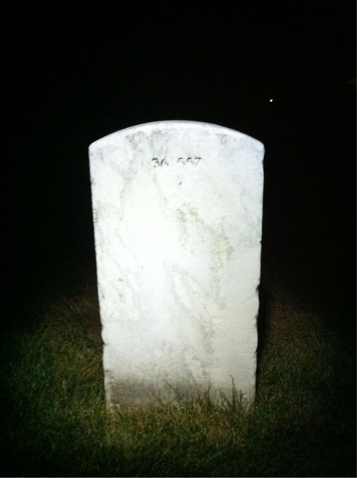 Back of headstone — Sara Ancrum
