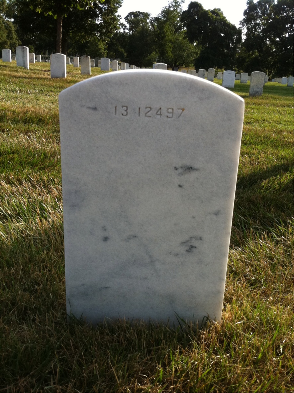 Back of headstone — J Moody