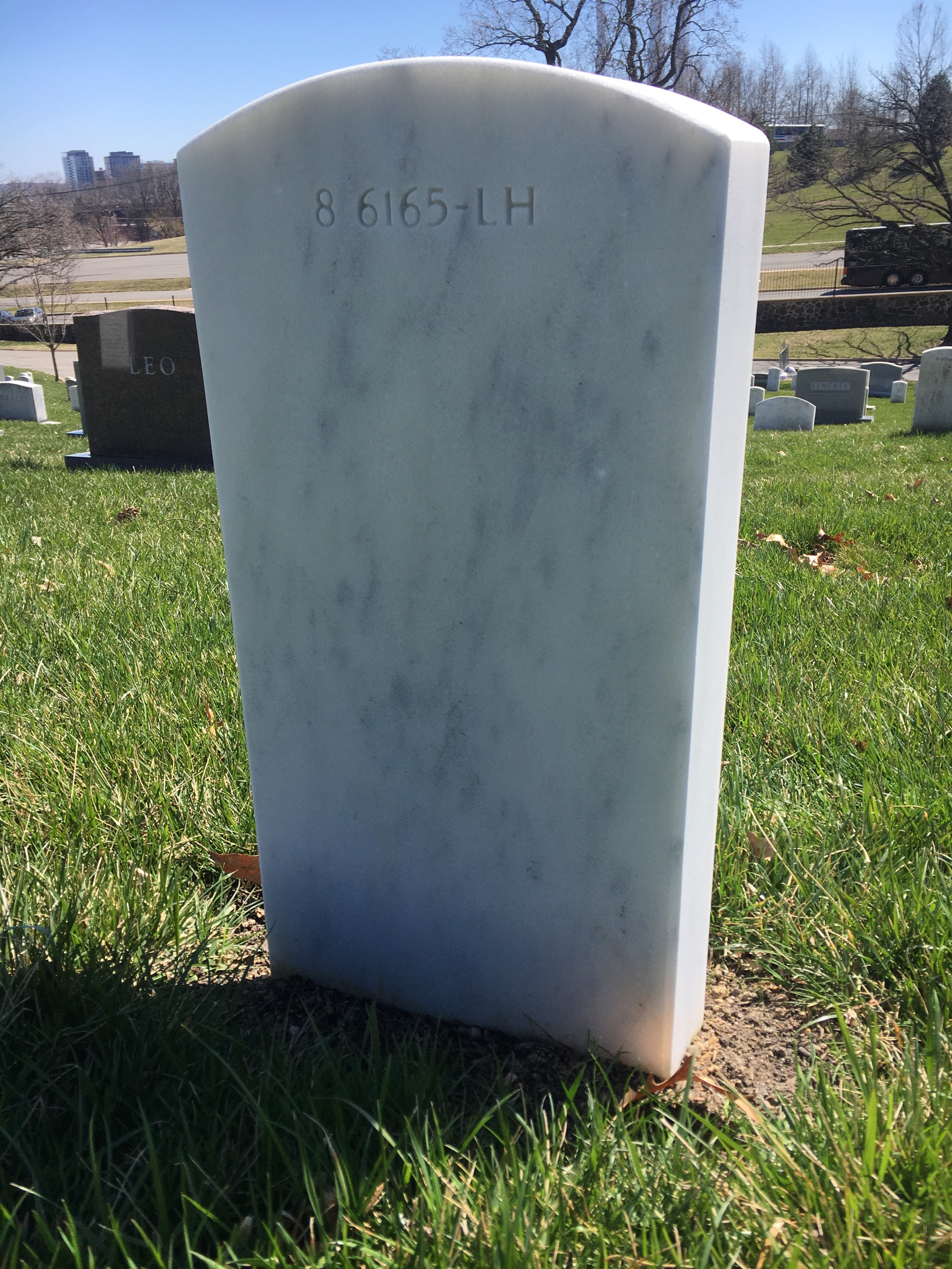 Back of headstone — Charles Mullins