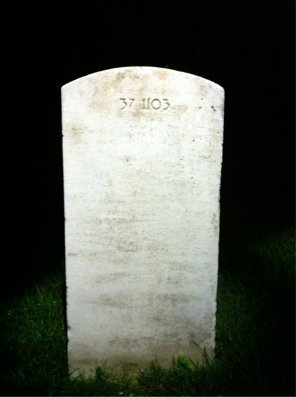 Back of headstone — Ralph Mitchell