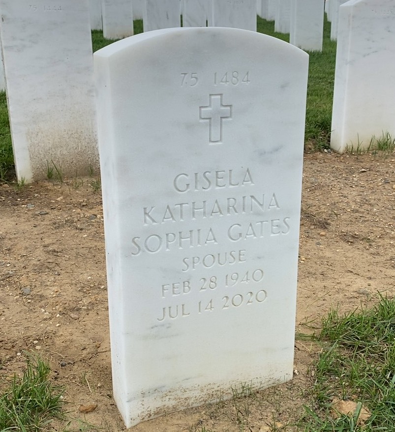 Back of headstone — Von Earl Gates