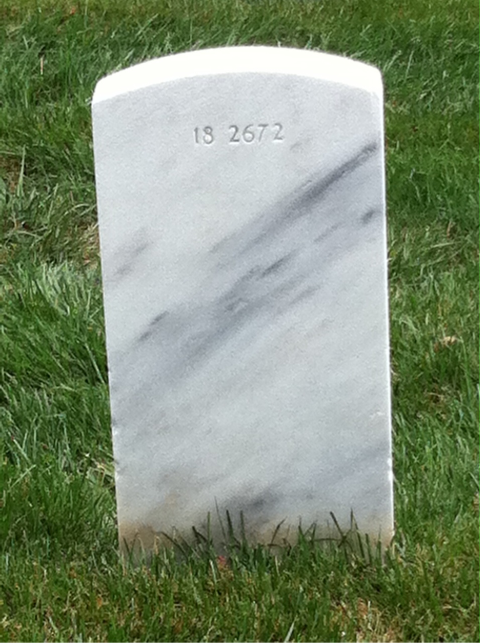 Back of headstone — Oskar Mimms