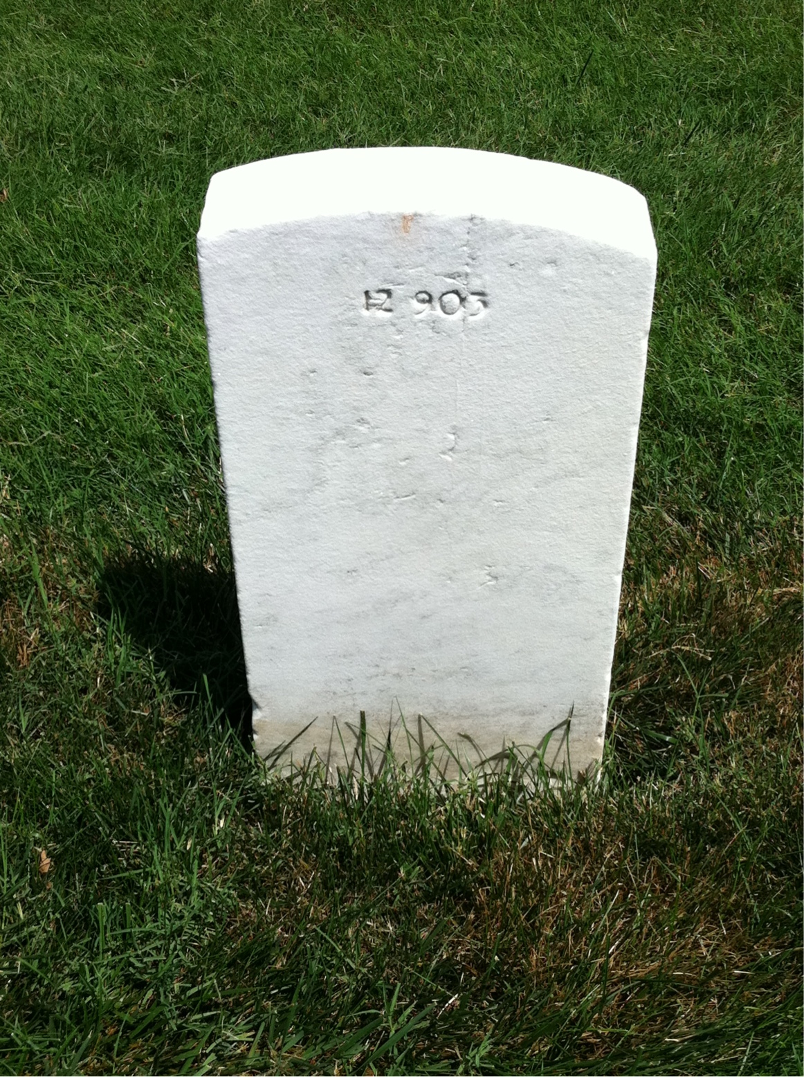 Back of headstone — Thomas Bachman