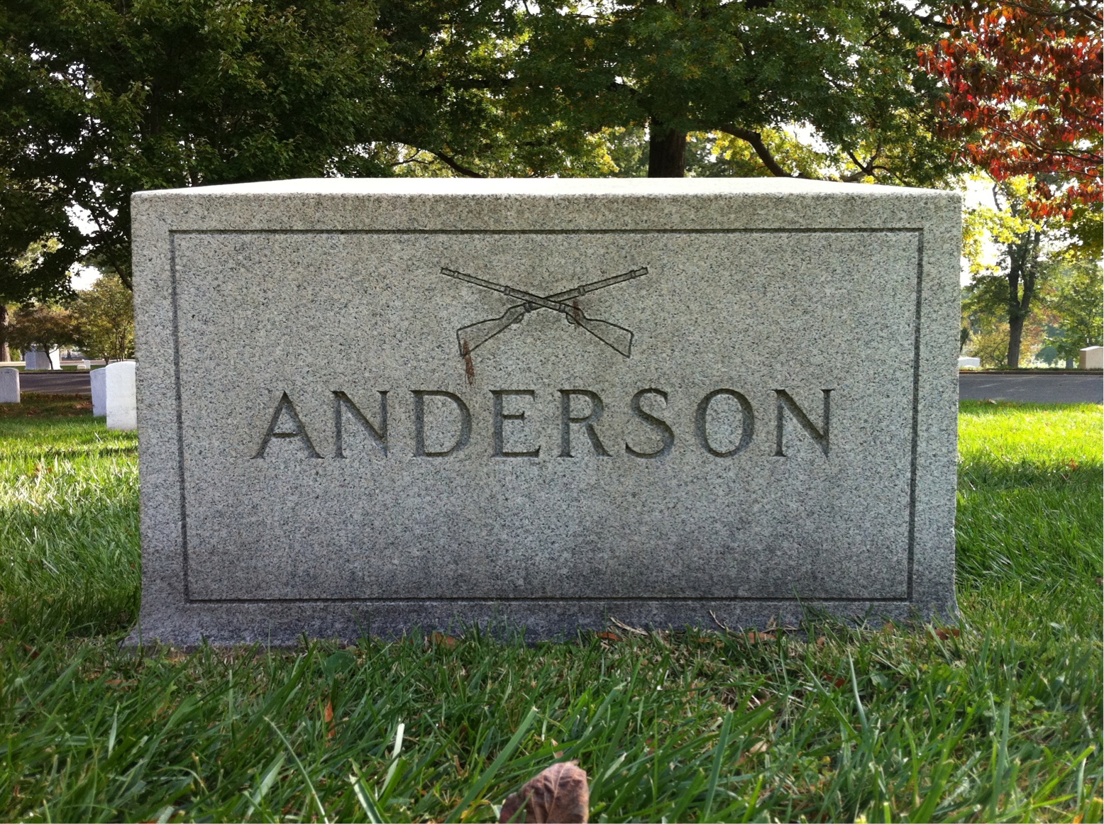Back of headstone — Winston Anderson