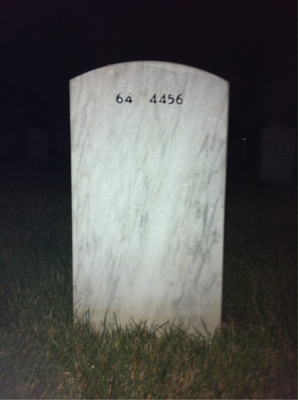 Back of headstone — Frank Brooks