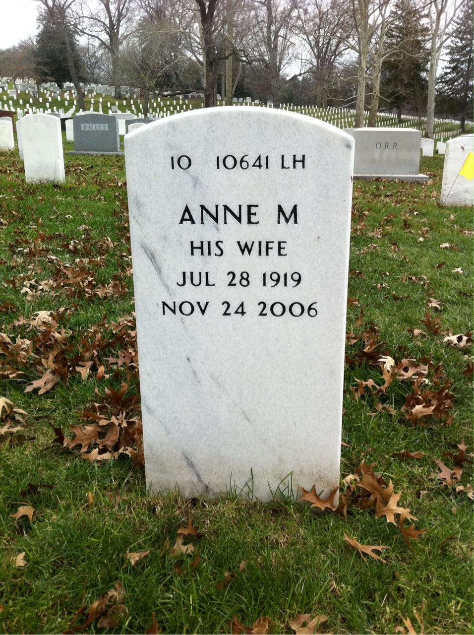 Back of headstone — Edgar Rodgers