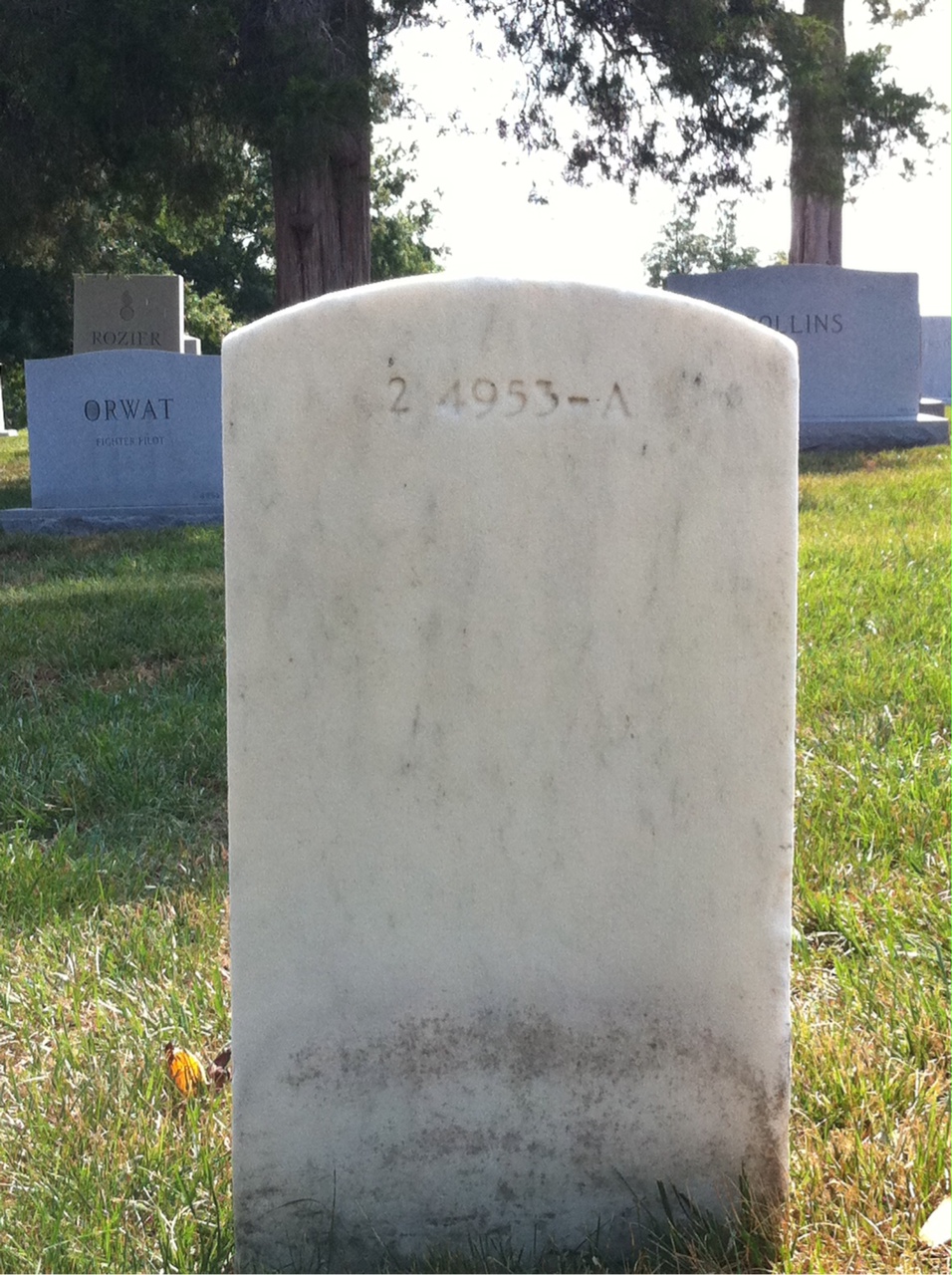 Back of headstone — Elwood Morse