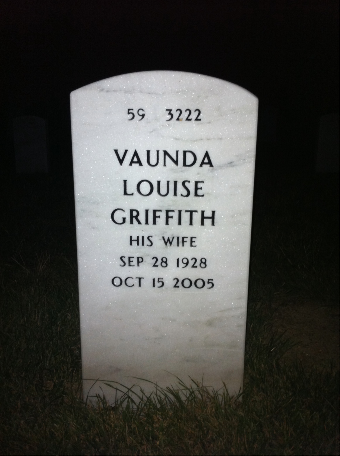 Back of headstone — Rufus Johnson