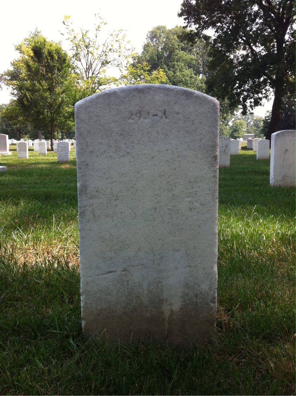 Back of headstone — Edward Mooney
