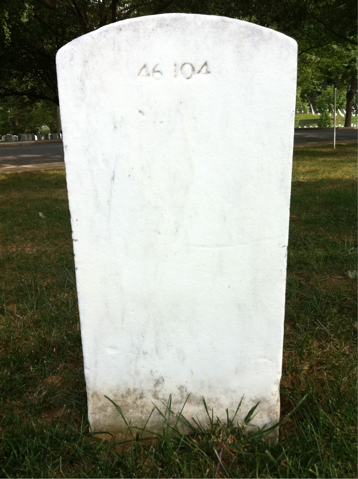 Back of headstone — William Amos Chaney
