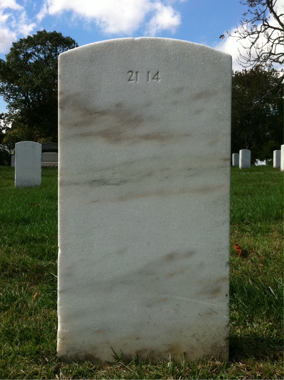 Back of headstone — Sara Cox
