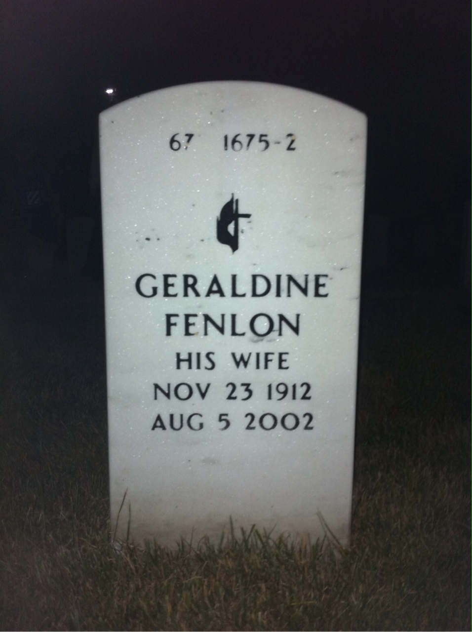 Back of headstone — Steve Gaskins
