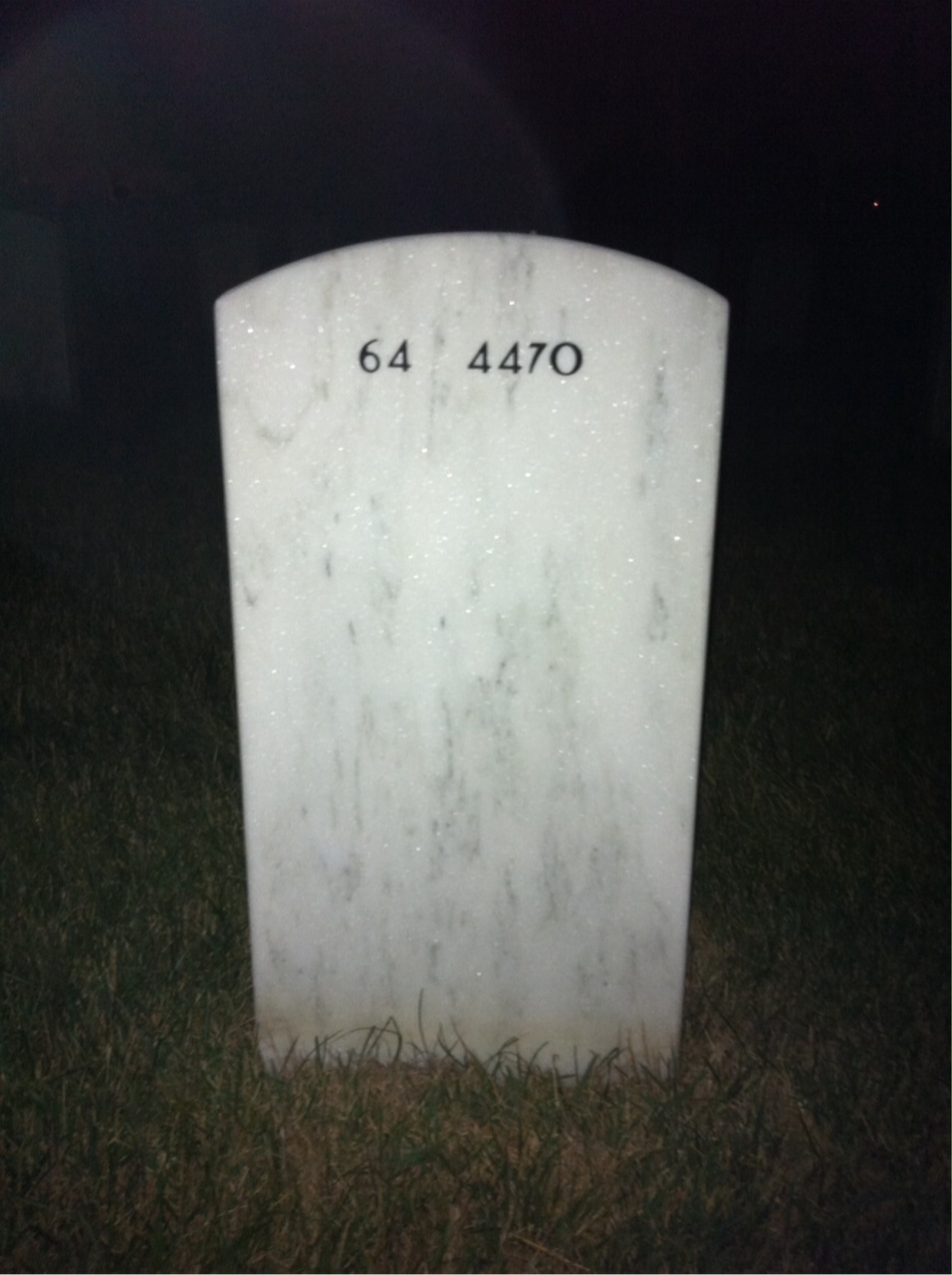 Back of headstone — Duane O'Dell