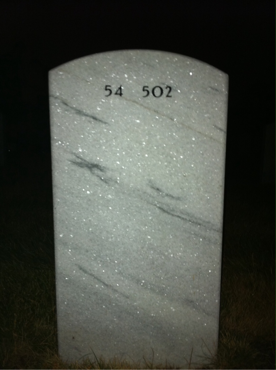 Back of headstone — Verna Dickerson