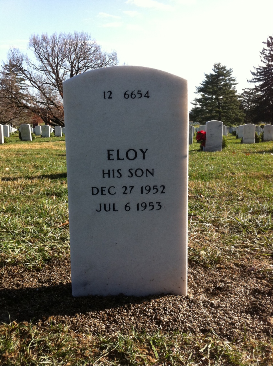 Back of headstone — Monserrate Lopez