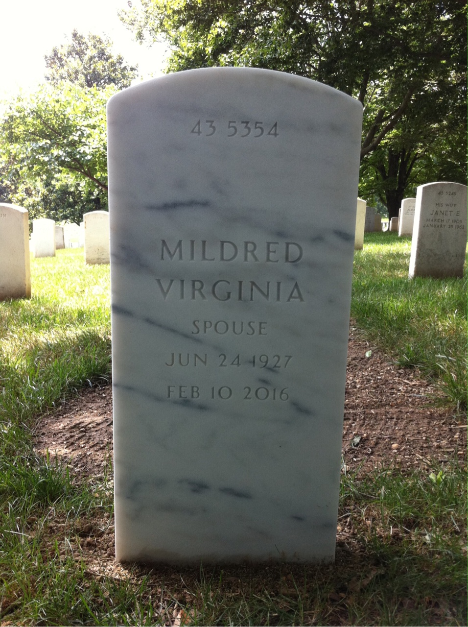 Back of headstone — Benjamin Murray