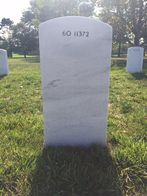 Back of headstone — Eugene Montague