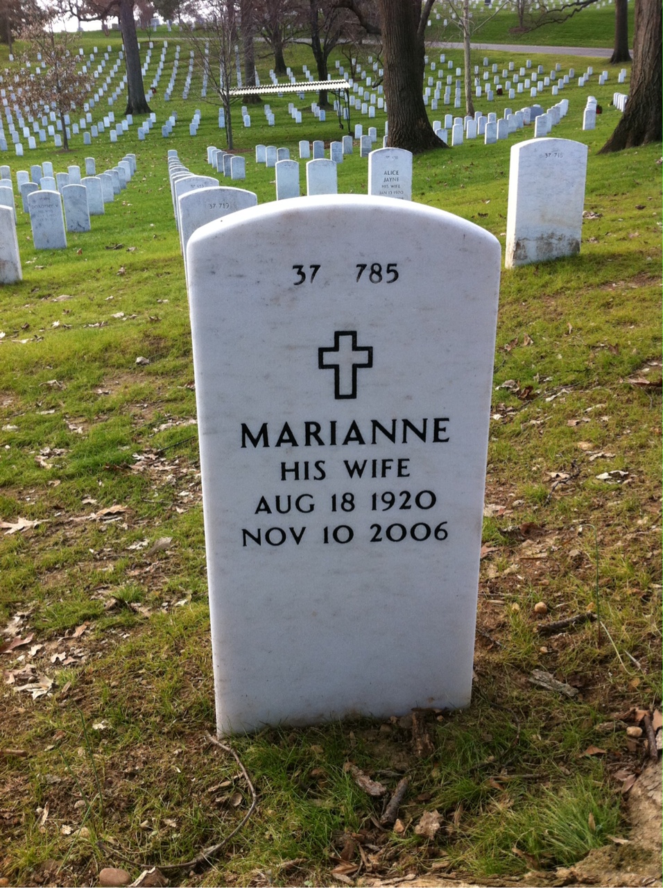 Back of headstone — Jonas Clifton
