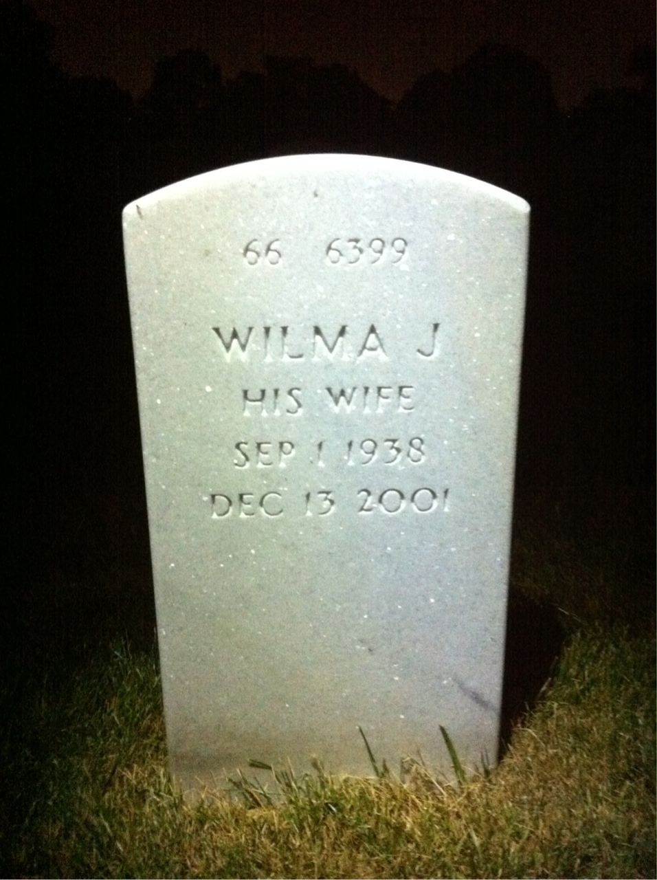 Back of headstone — Frankie Gladden