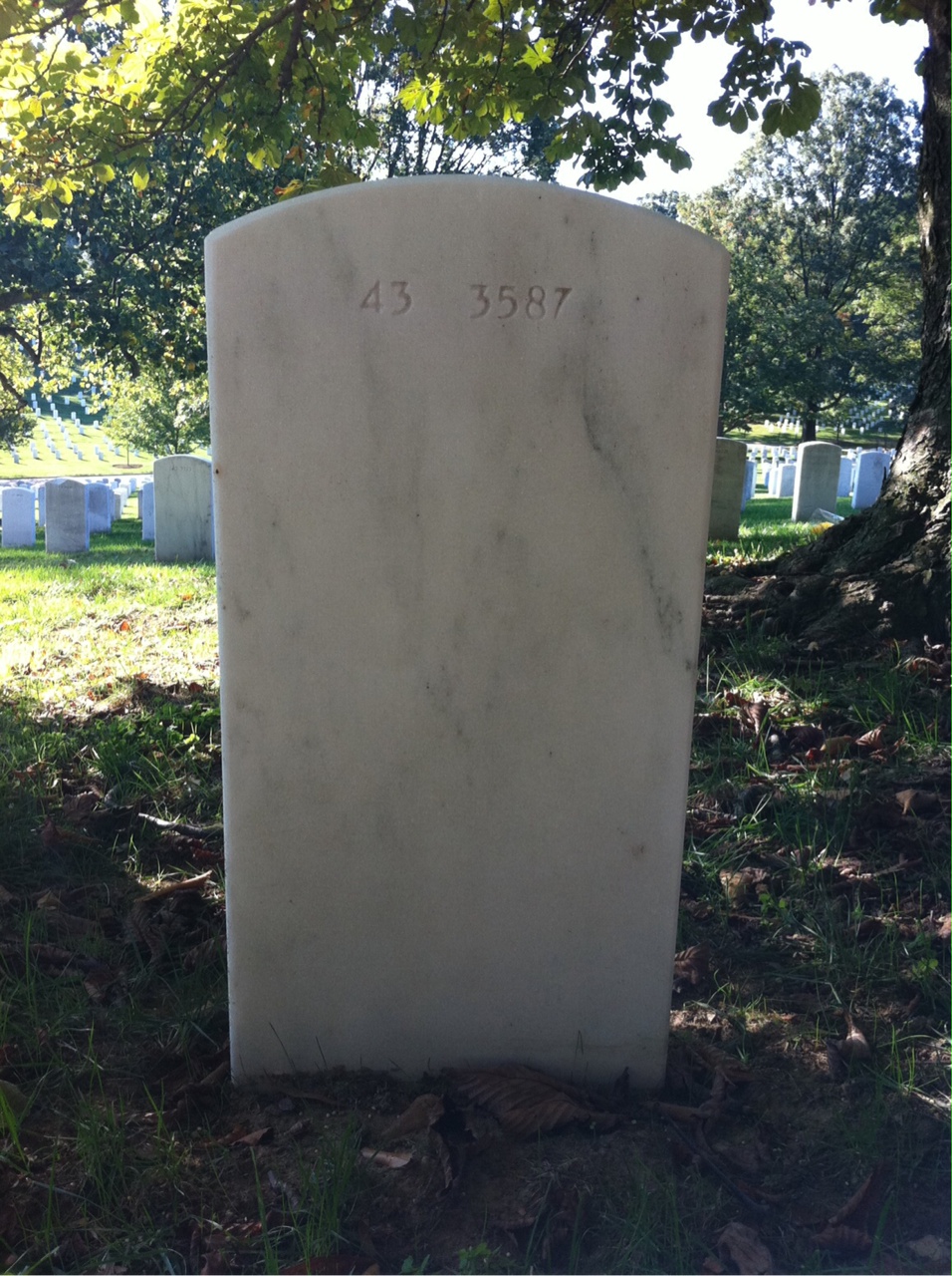 Back of headstone — Gerald Dooher