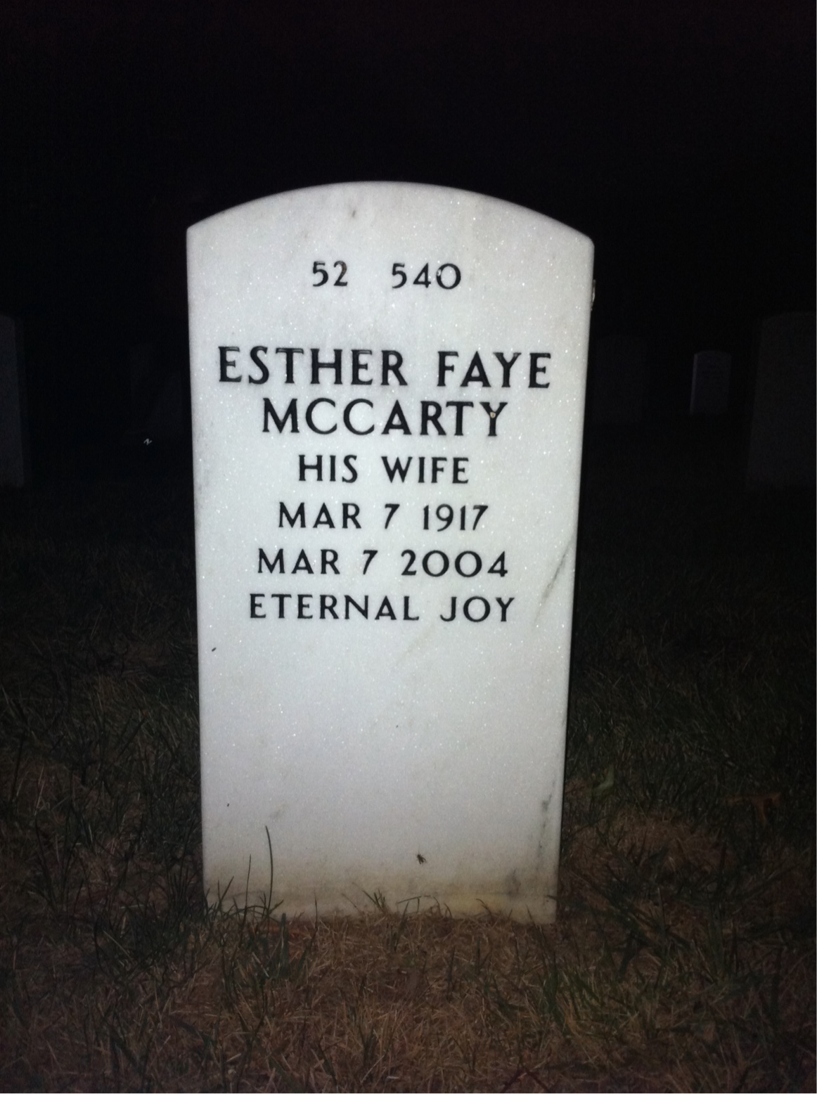 Back of headstone — Charles Tidd