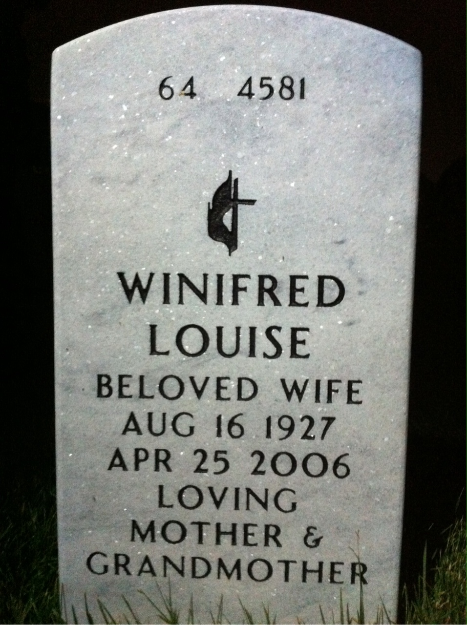 Back of headstone — Daniel Sheridan