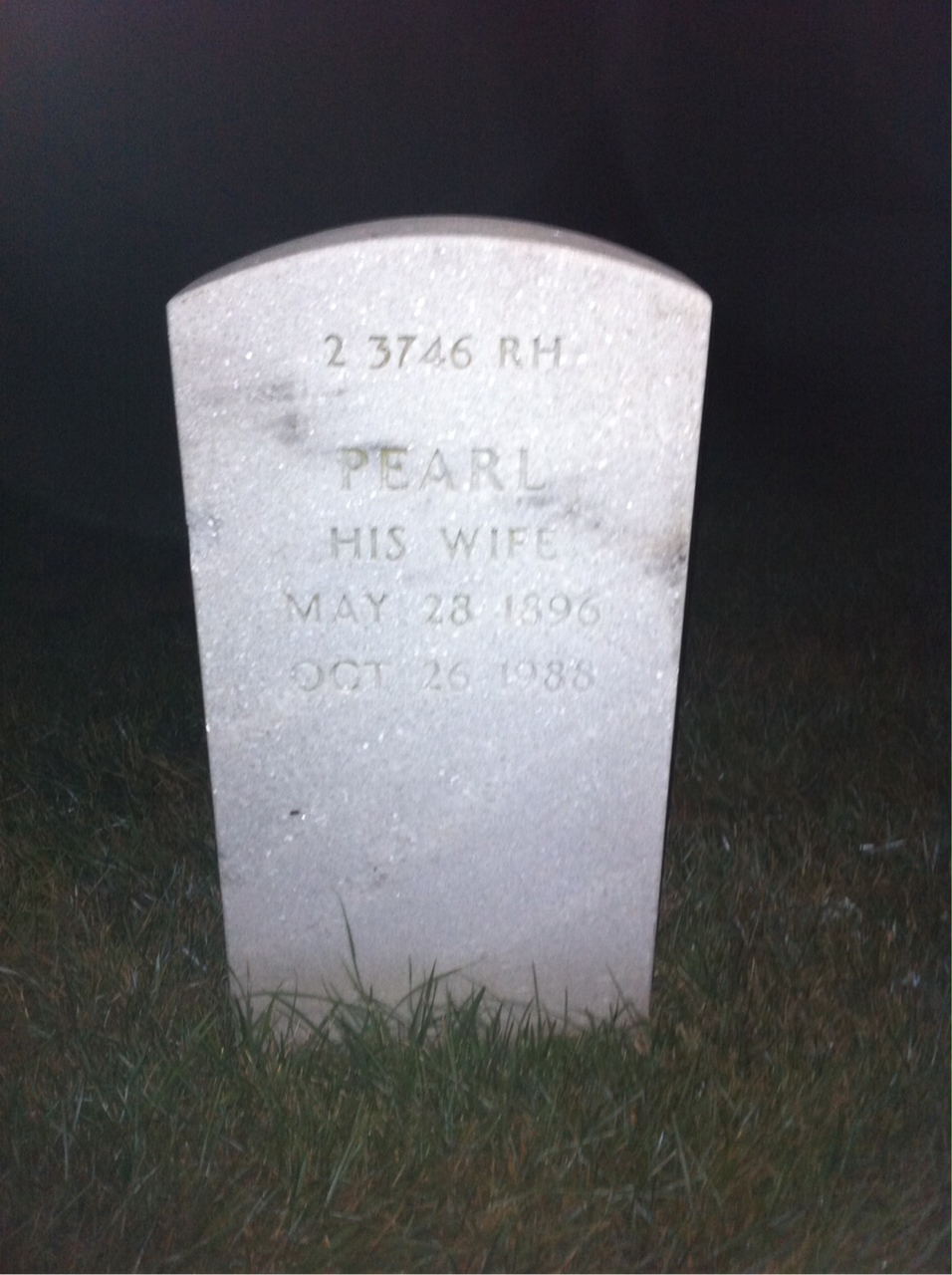 Back of headstone — William Moore