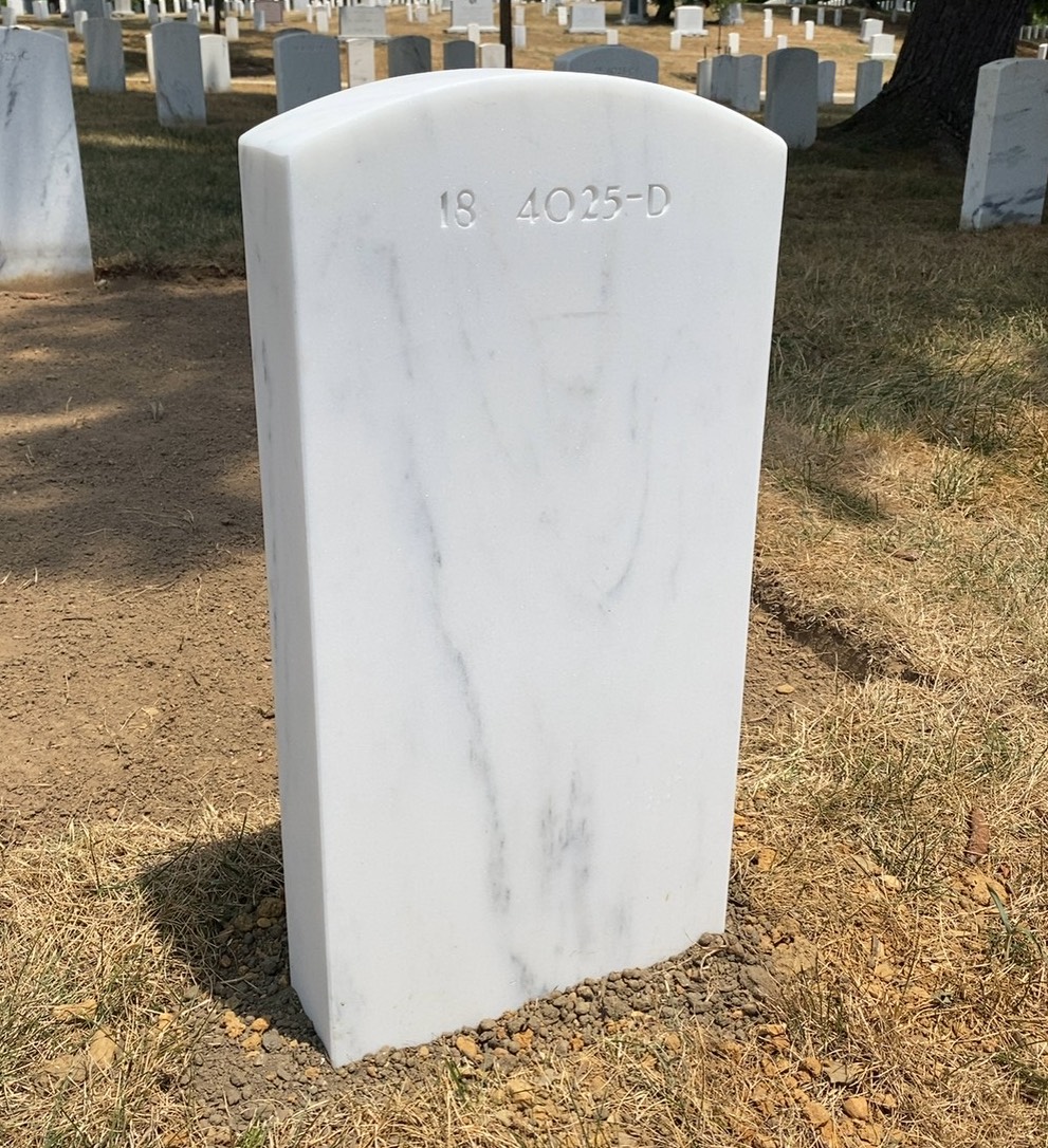 Back of headstone — Roger Bauman