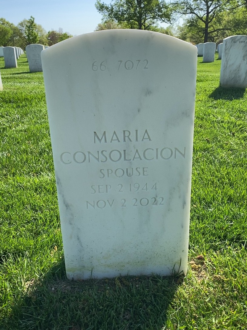 Back of headstone — Lawrence Brinkman