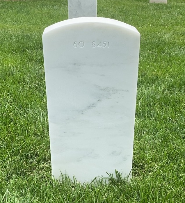 Back of headstone — Alan Shaw