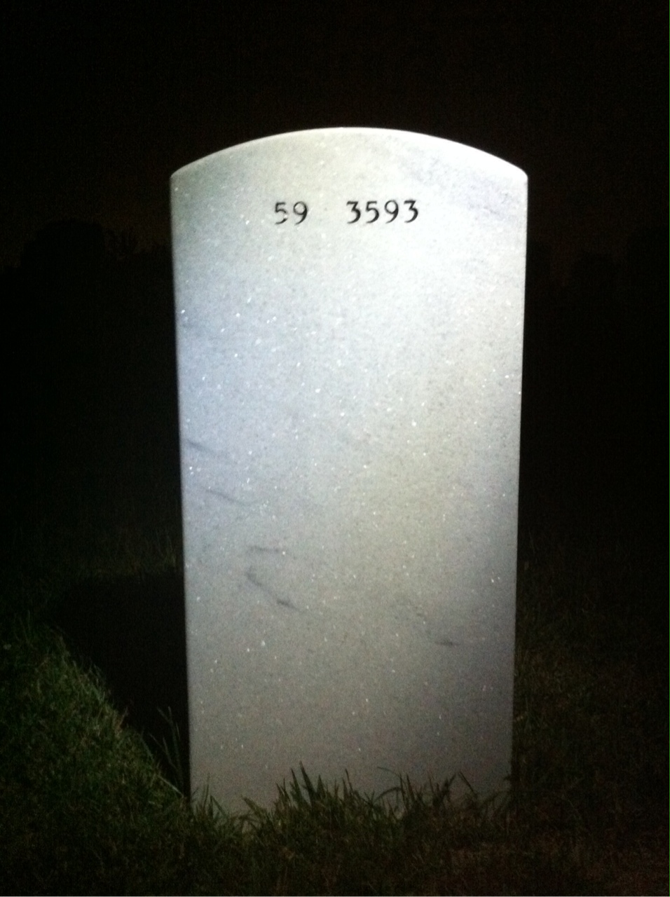 Back of headstone — Wallace Borden