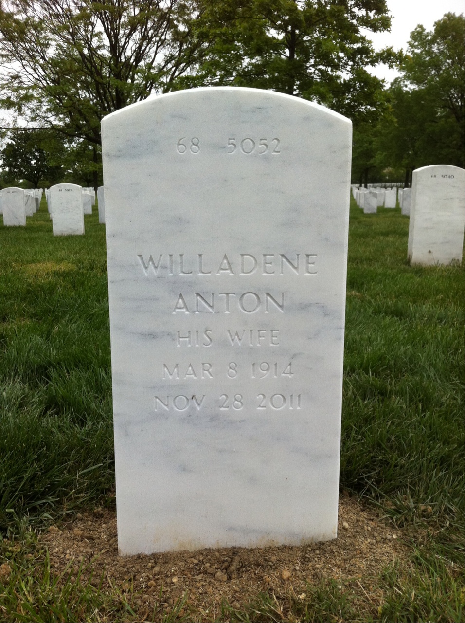 Back of headstone — John Price