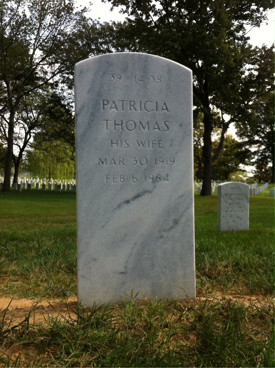 Back of headstone — Eric Barr