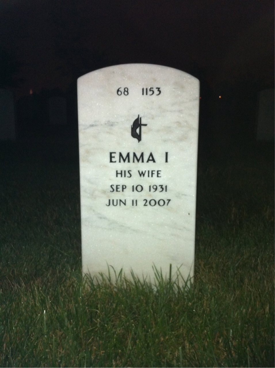 Back of headstone — George Ford
