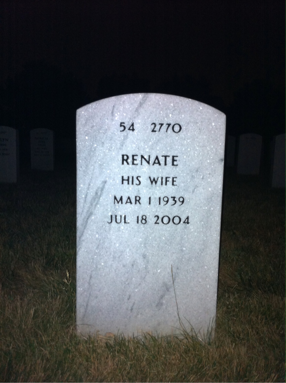 Back of headstone — Cecil Woodcock