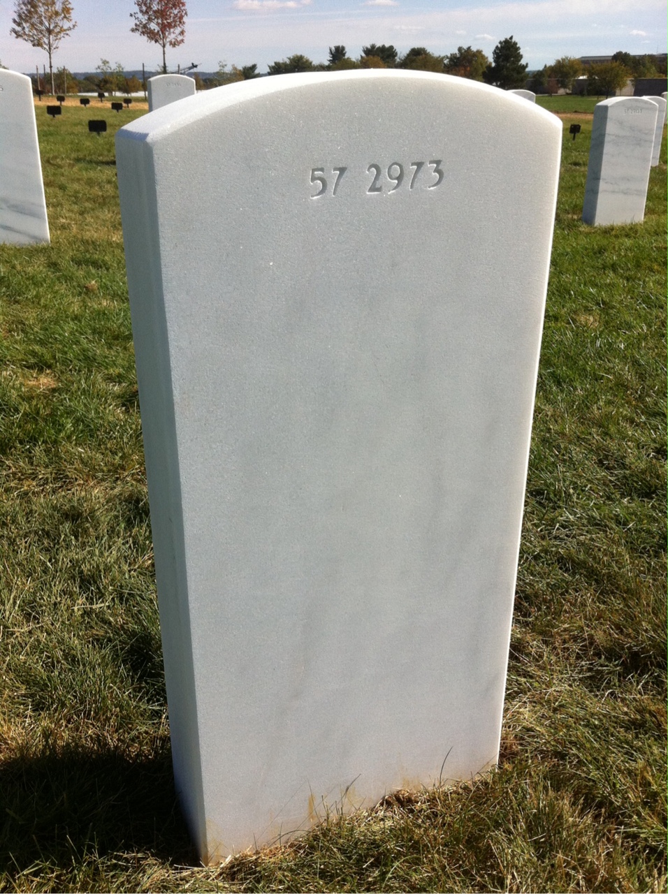 Back of headstone — Wayne Fines