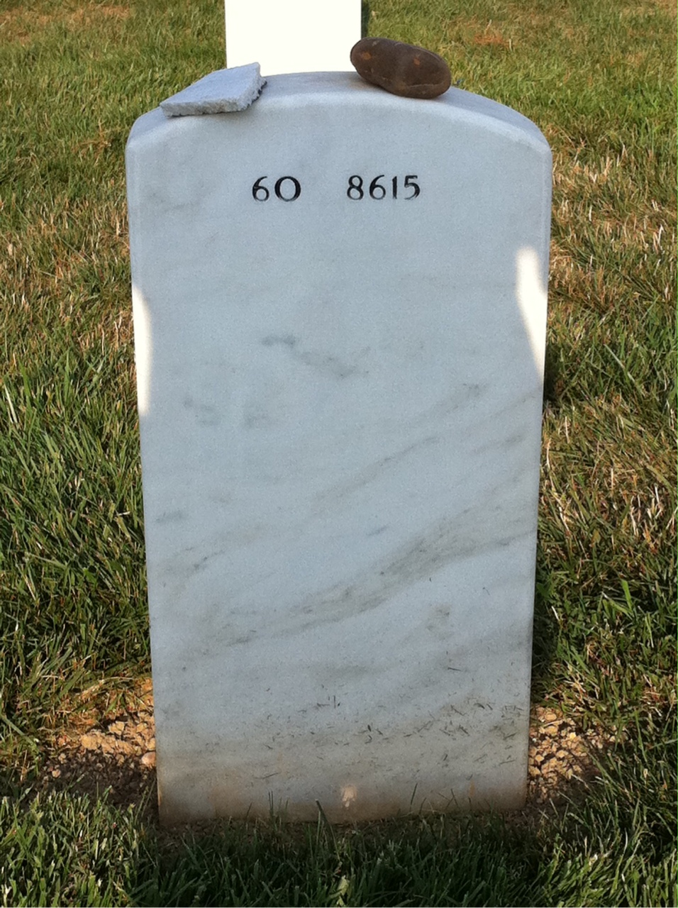 Back of headstone — Christopher Wilson